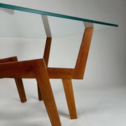 Mid-Century Modern Sculptural Wooden Coffee Table, Italy, 1950s