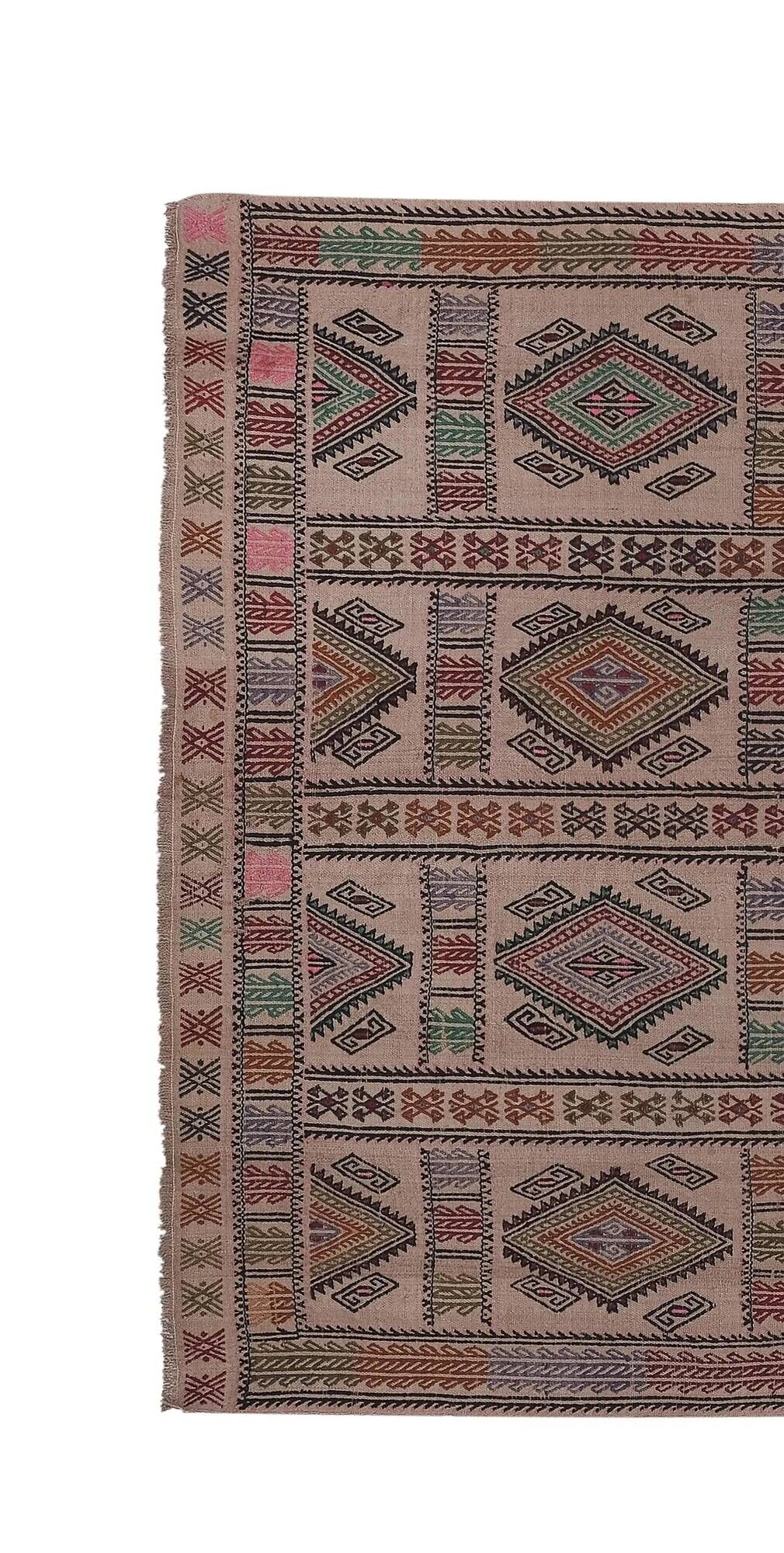 Vintage Turkish kilim handwoven 161x226 cm