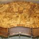 Antique Italian writing desk in olive wood circa 1860