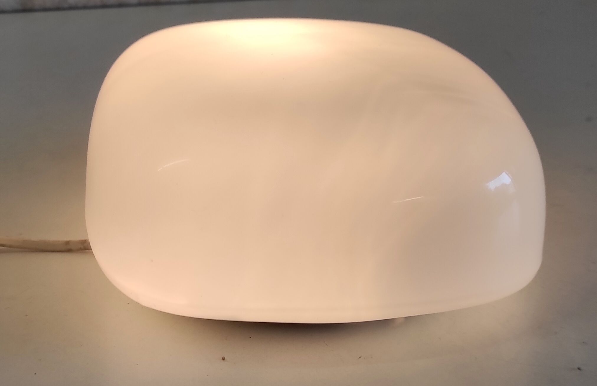 Opal glass wall lamp 60s/70s