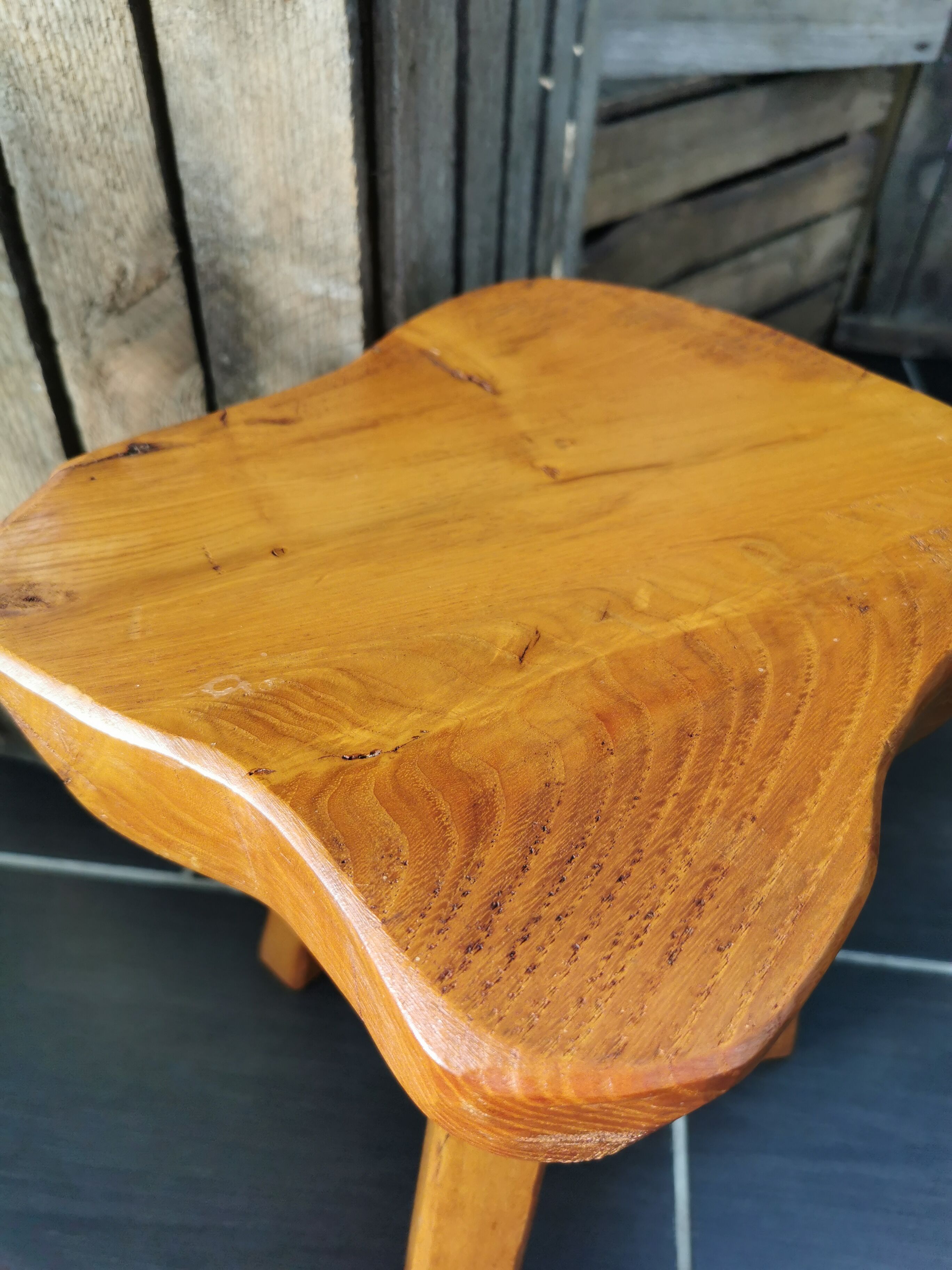 Brutalist tripod stool