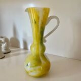 Yellow opaline vase from the 70s