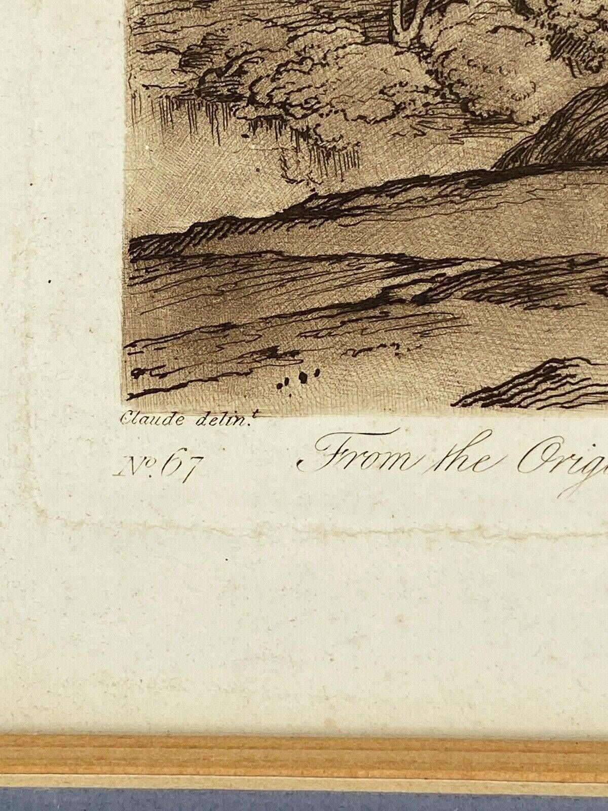 Engraving Claude Le Lorrain Delin T Earlom N°67 from the original drawing