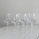 6 white wine glasses in chiseled crystal with floral motifs Matignon model.