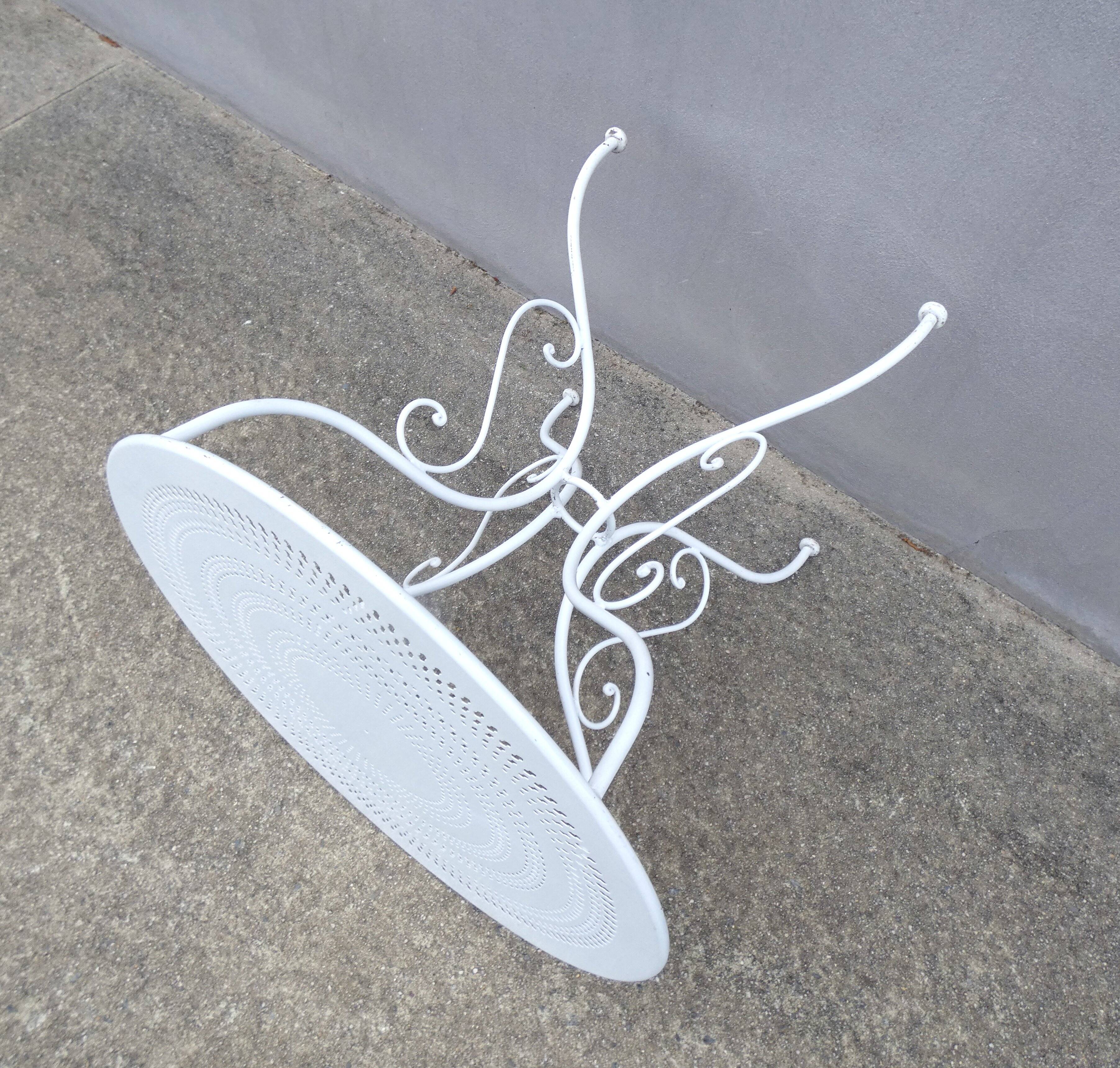 vintage bistro wrought iron table
