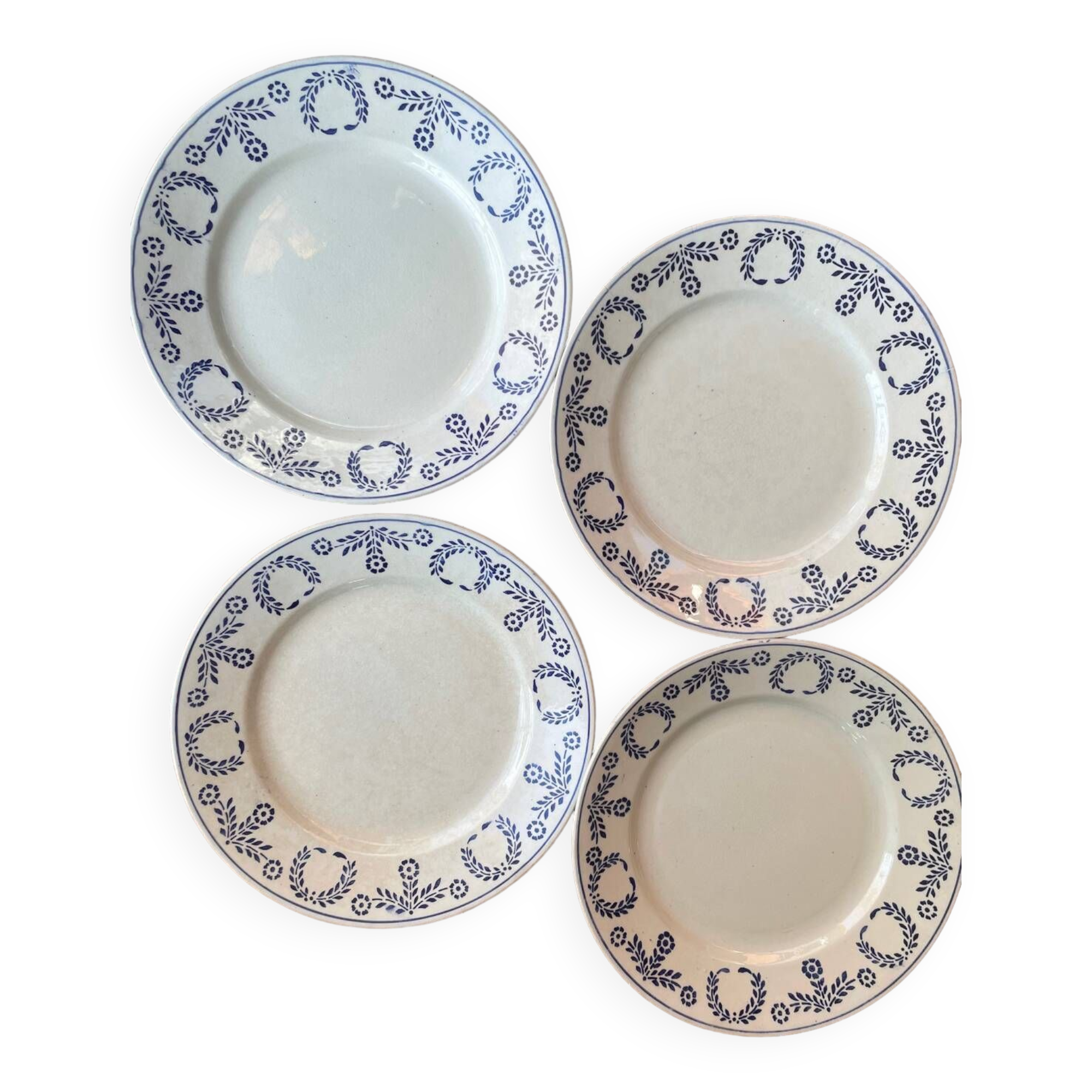 Luneville earthenware plates from 1890