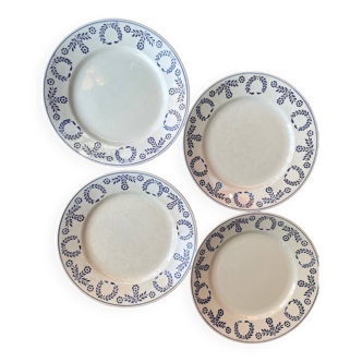 Assiettes faïencerie Luneville de 1890