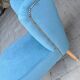 Blue cocktail armchair in beech wood, velvet fabric, Mid-Century design from the 1960s.