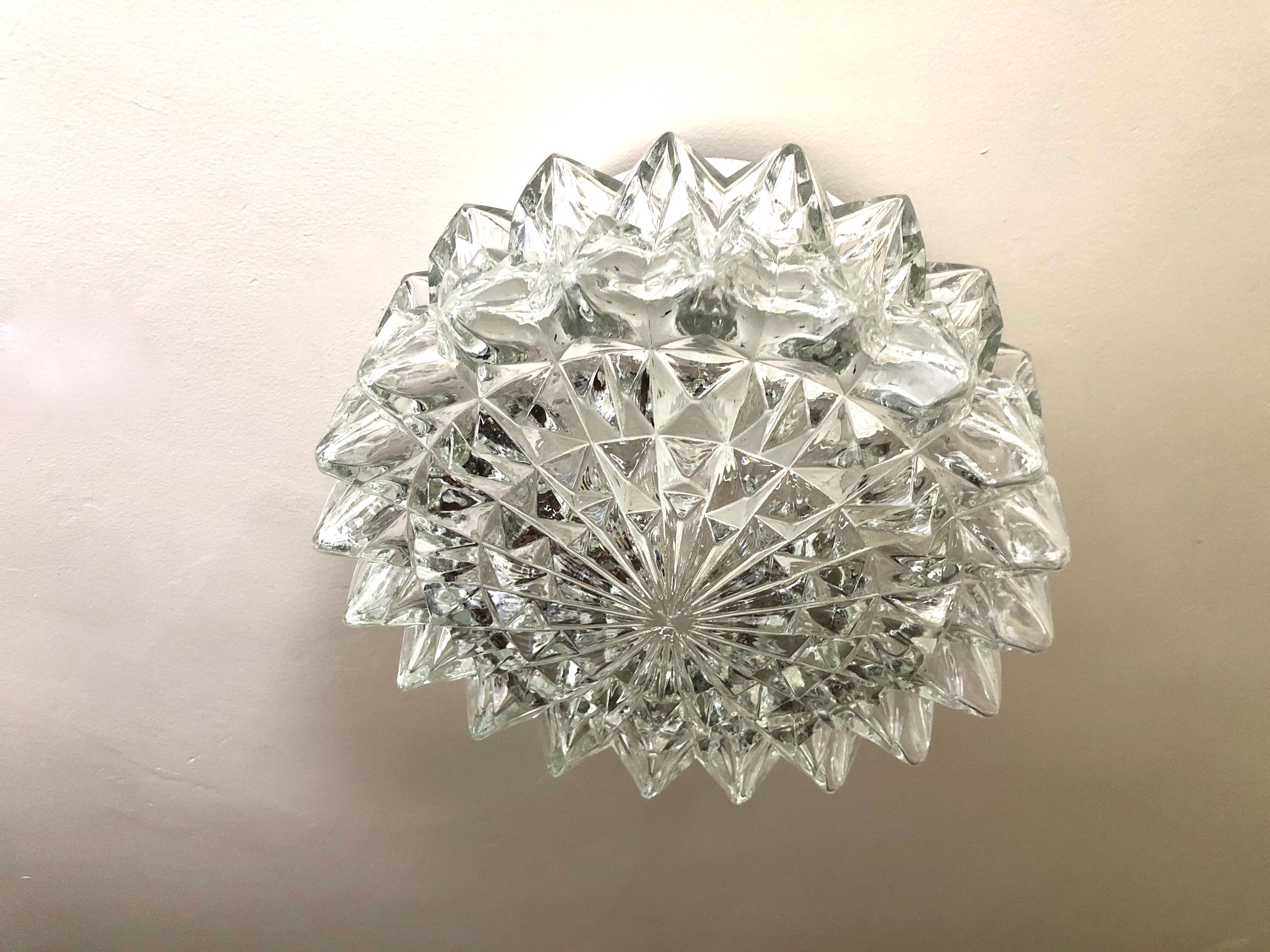 Diamond tip ceiling lamp 1970