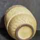 French Art-Deco ceramic vase cracked vanilla