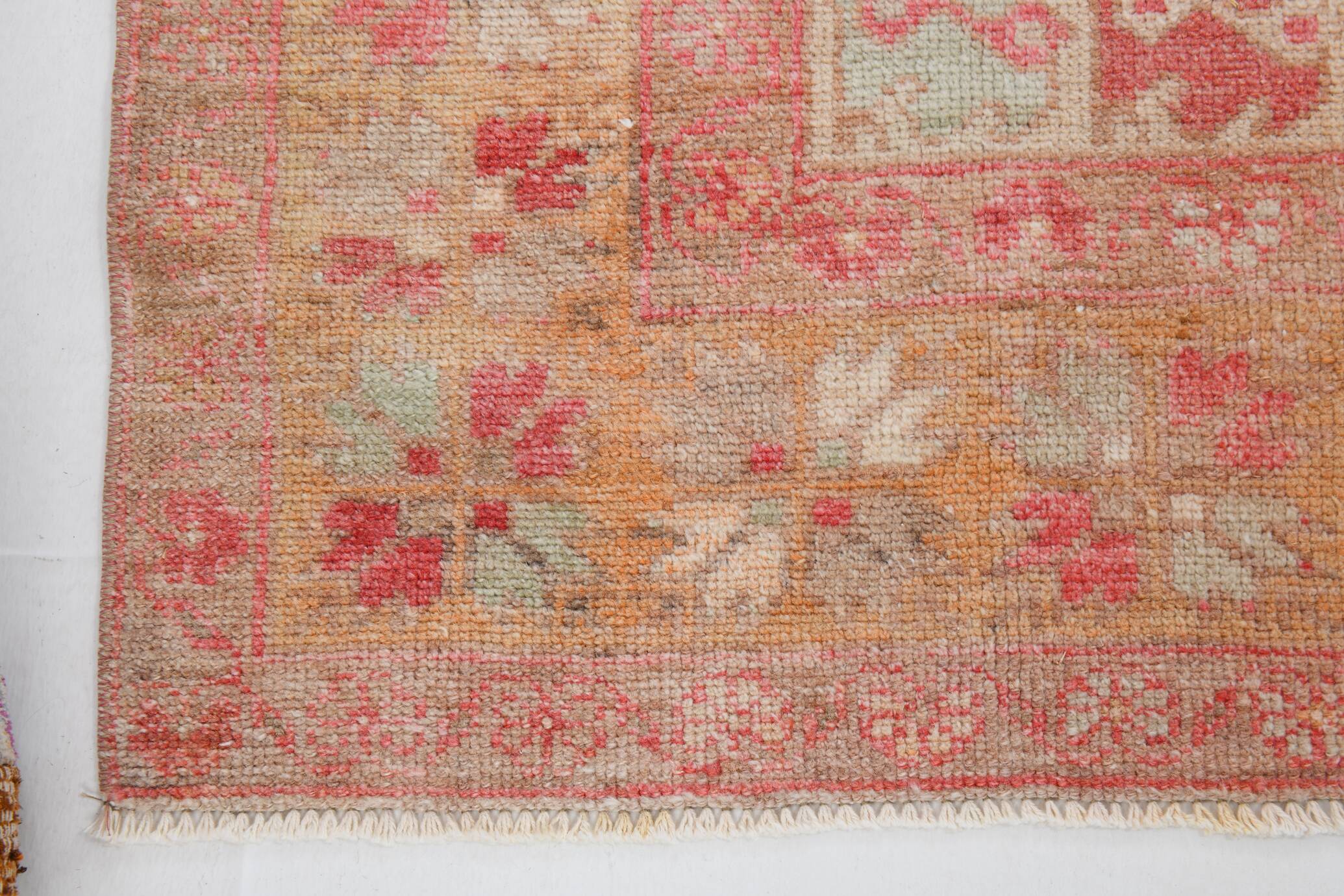 5x9 Red & Cream Antique Vintage Rug 142x267Cm SK 19962