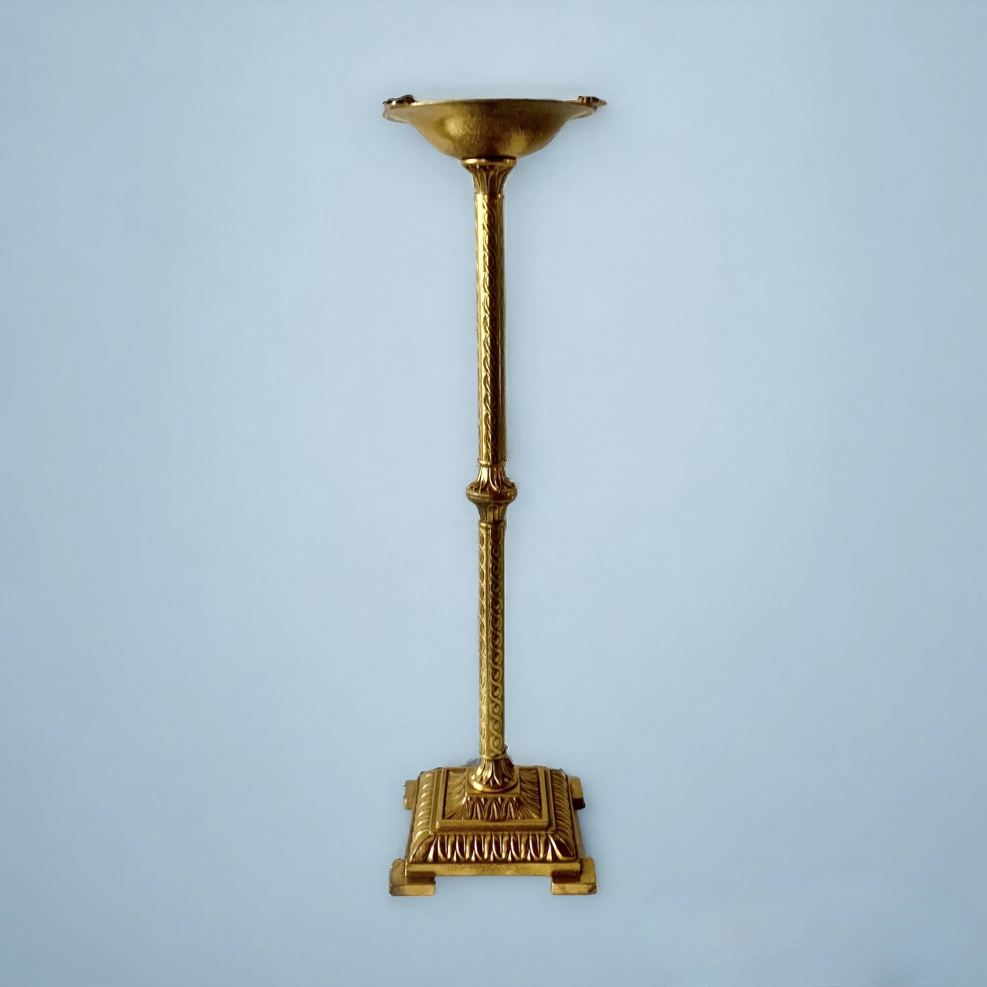 Vintage brass pedestal ashtray