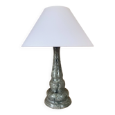 Ceramic lamp Design 90, fabric cable, cotton shade