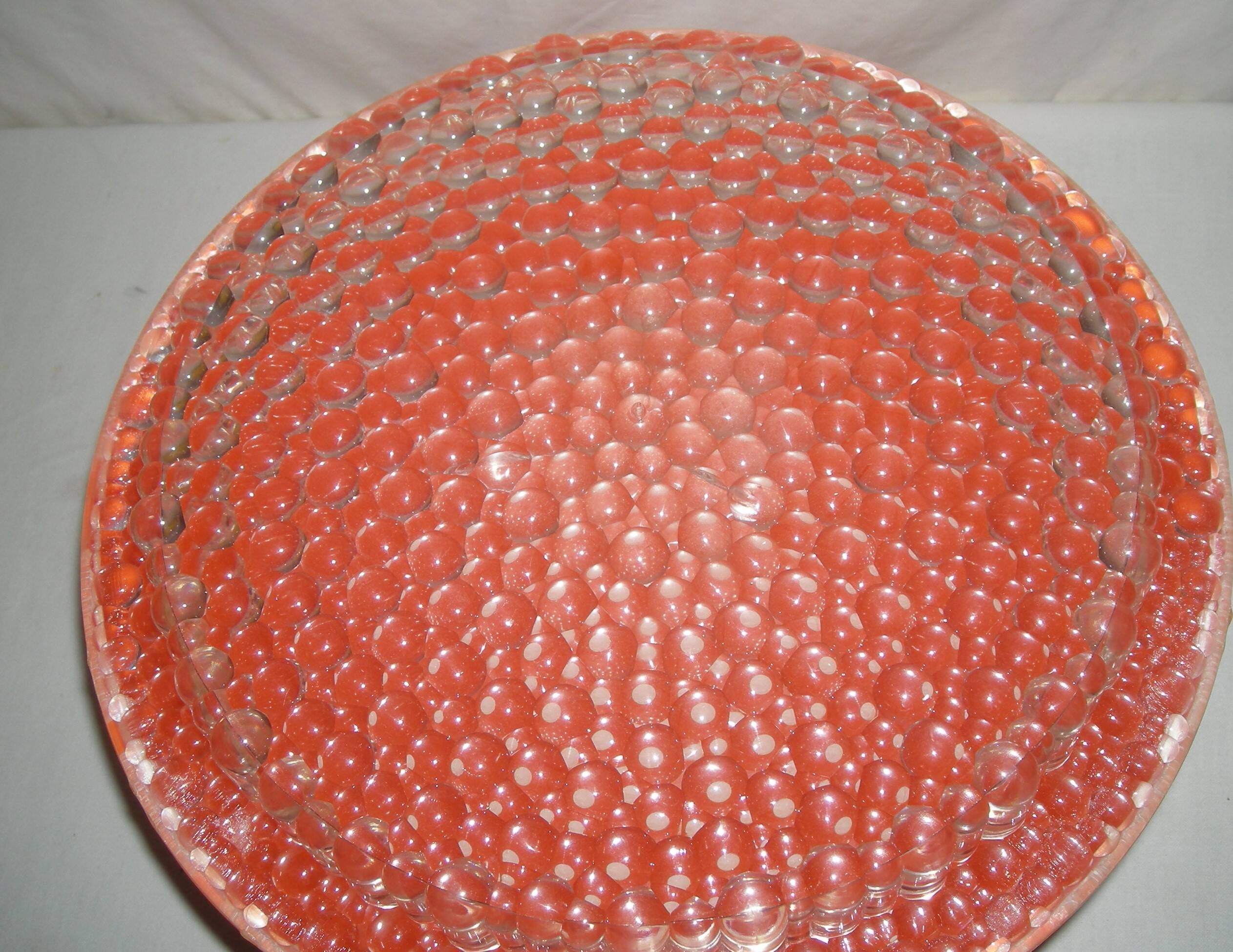 orange pendant light from the 70s