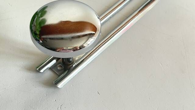 Vintage chrome metal coat stand