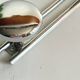 Vintage chrome metal coat stand