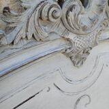 Louis xv style headboard with shabby chic patina
