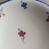 Digoin low compote dish with hand-painted decoration