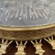 Vintage ceiling light with cut glass and gold metal.