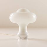 White opaline glass mushroom lamp from Peill & Putzler, Germany 1960s