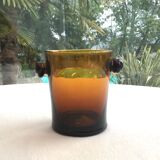 Blown glass ice bucket