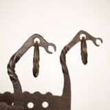 Hand-forged zoomorphic candle holders, Italy, 1950s, set of 2