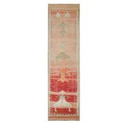 Vintage Turkish Hand-Knotted Wool Cotton Beige Runner Rug