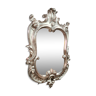Louis xv baroque mirror with a pretty silver patina circa 1940-1950