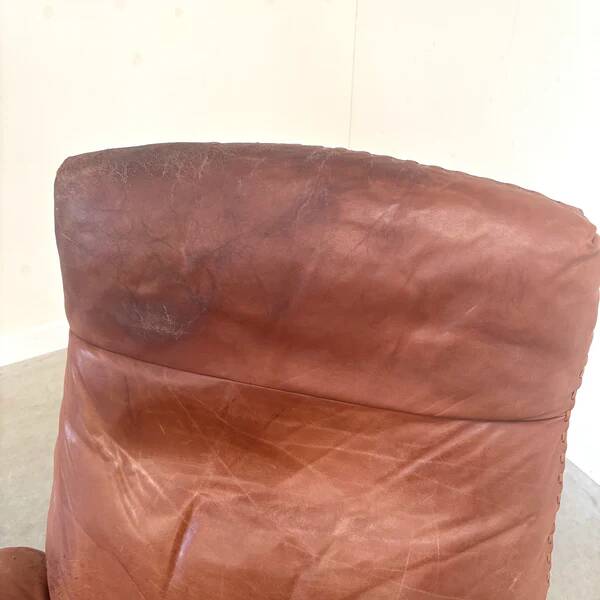 Vintage De Sede DS31 lounge chair with ottoman, 1970s
