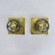 Pair of Peil & Putzler ice cube glass wall lamps, 1970s