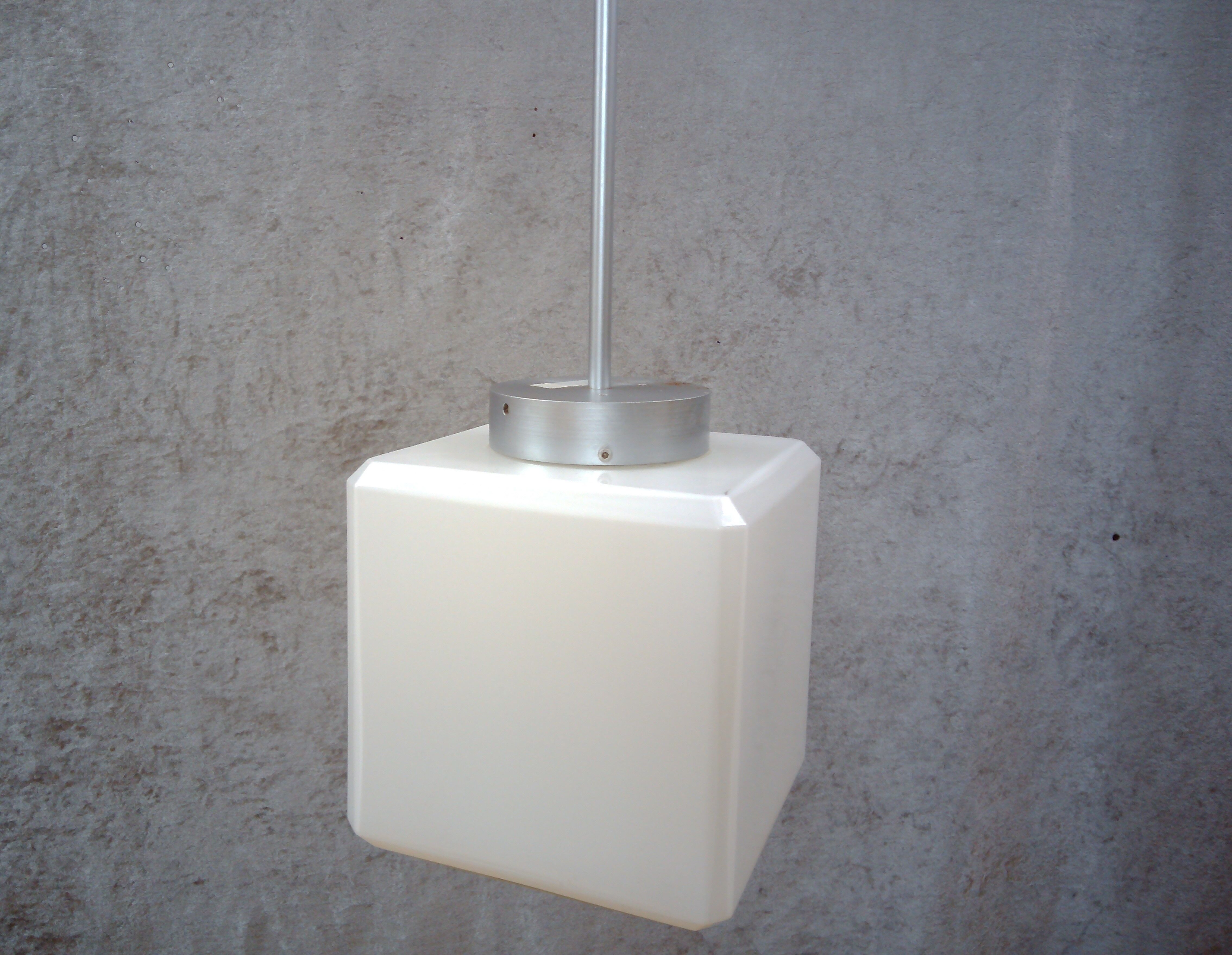 Square glass ceiling lamp