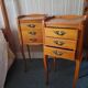 Bedside tables - Louis XV style in wood, 1960s - 1 set of 2 tables