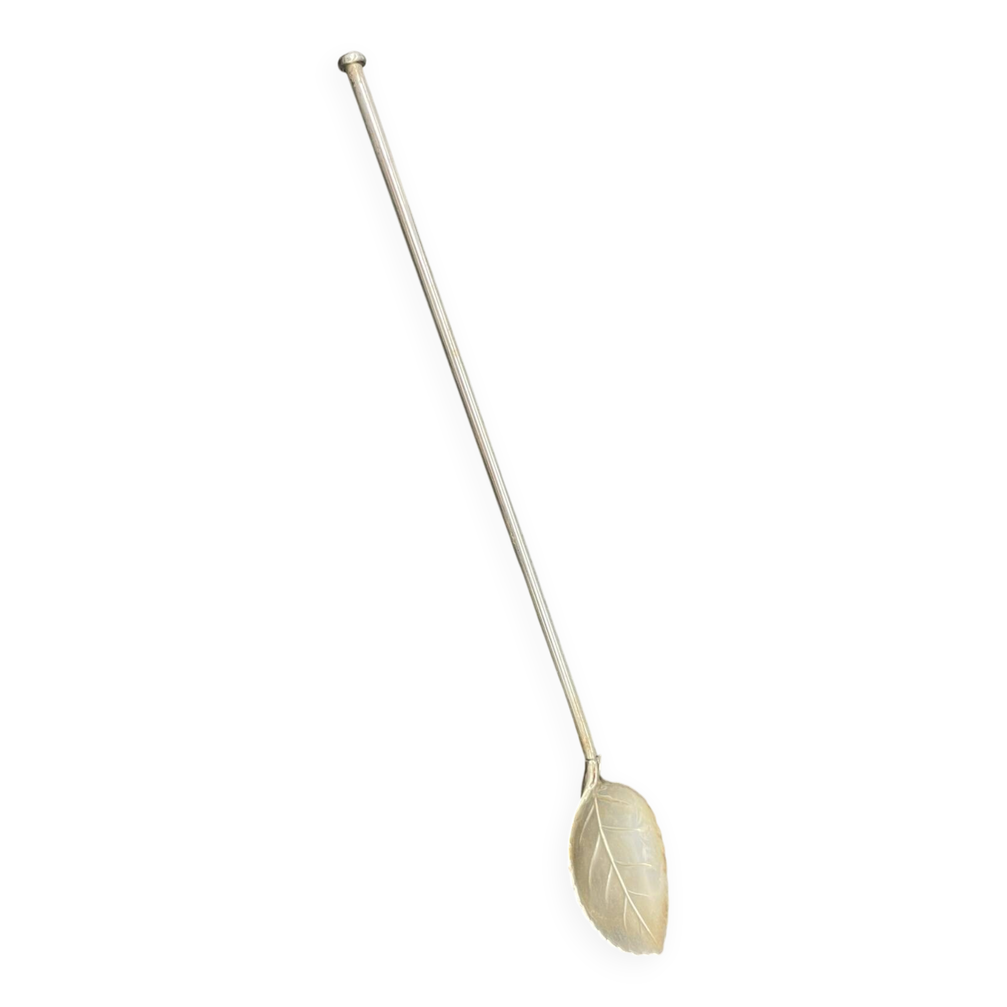 Cuillère-paille à cocktail Widmann Antik en argent 835, boîte d’origin