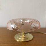 Vintage glass globe table lamp