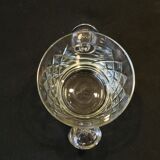 Old ice bucket ice cubes crystal cut braces Cristallerie Hartzviller