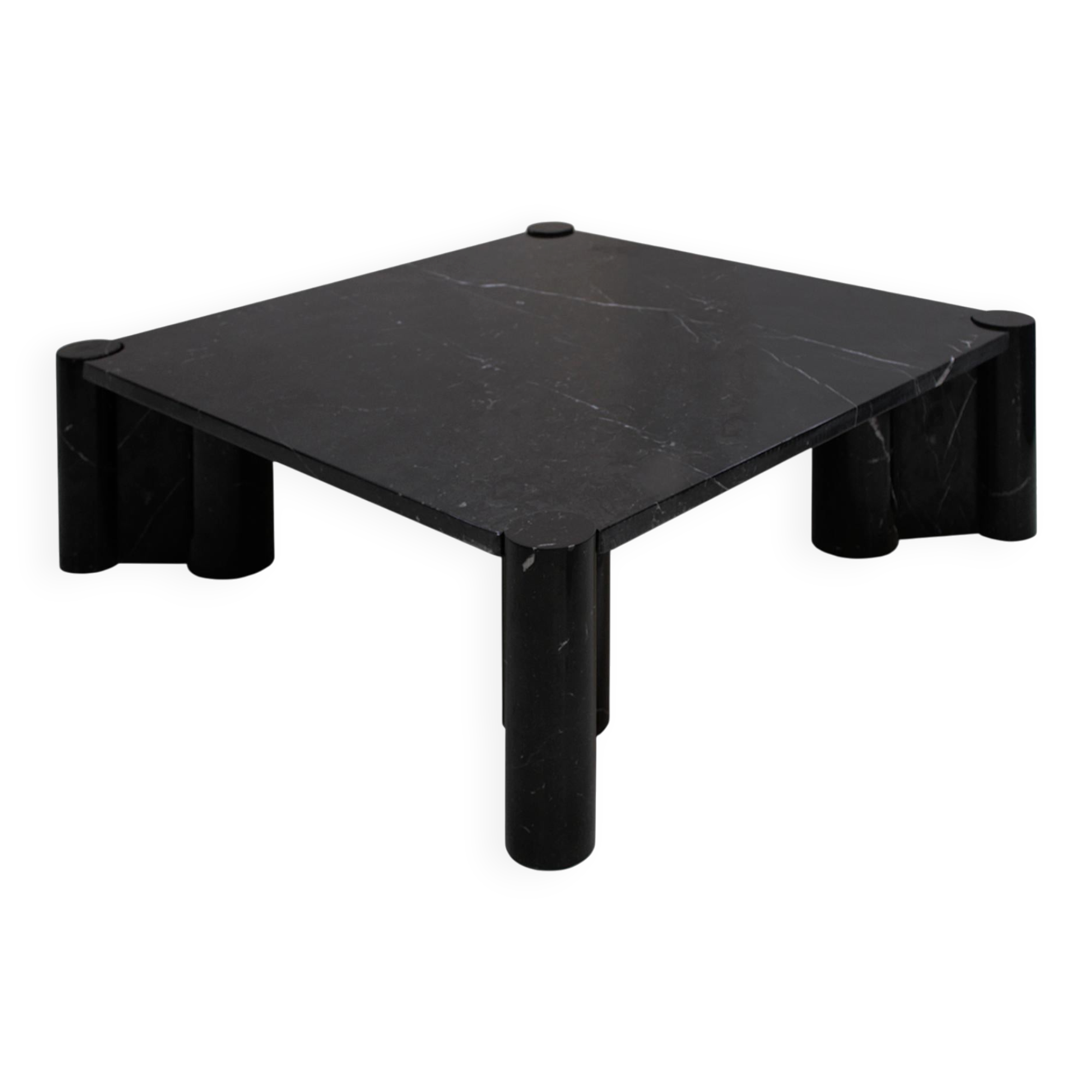 Gae Aulenti for Knoll Made of Black Marble Italian Square Coffee Table "Jumbo"