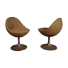 Brown Scandinavian Armchairs by B. Johanson, 1968, Set of 2