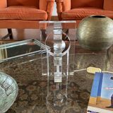 Sandro Petti, sculptural lucite table lamp, Maison Jansen France 1970s