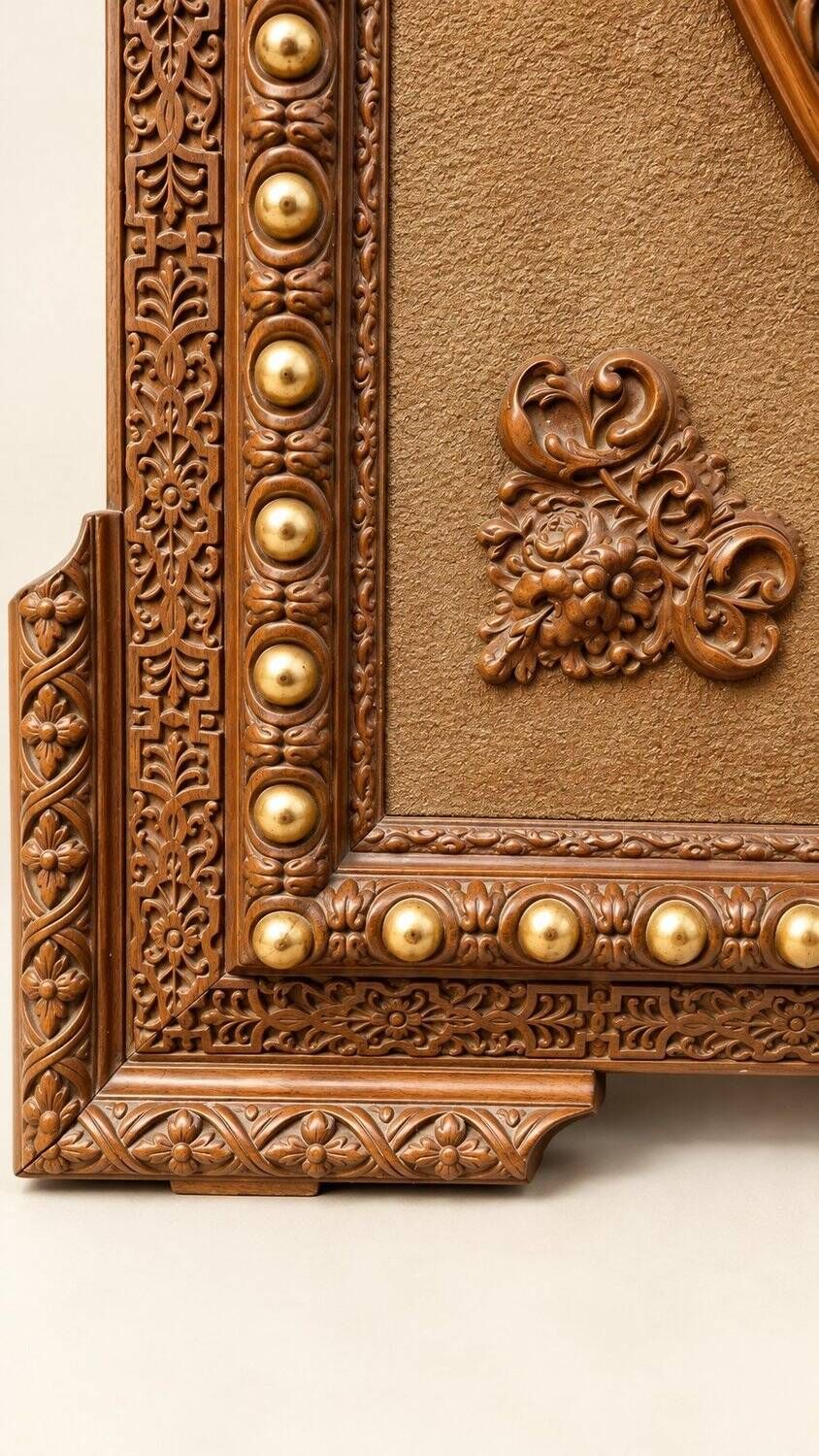 Large Napoleon III trumeau mirror, gilded wood, bevelled glass, 19th century.