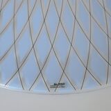 Vintage Trumpet Pendant Lamp Meblo Blue Plastic Hanging Light 1970's