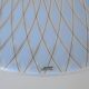 Vintage Trumpet Pendant Lamp Meblo Blue Plastic Hanging Light 1970's