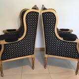 Fully restored old shepherdess armchairs