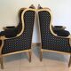 Fully restored old shepherdess armchairs