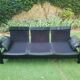 1970s leather three-seater sofa