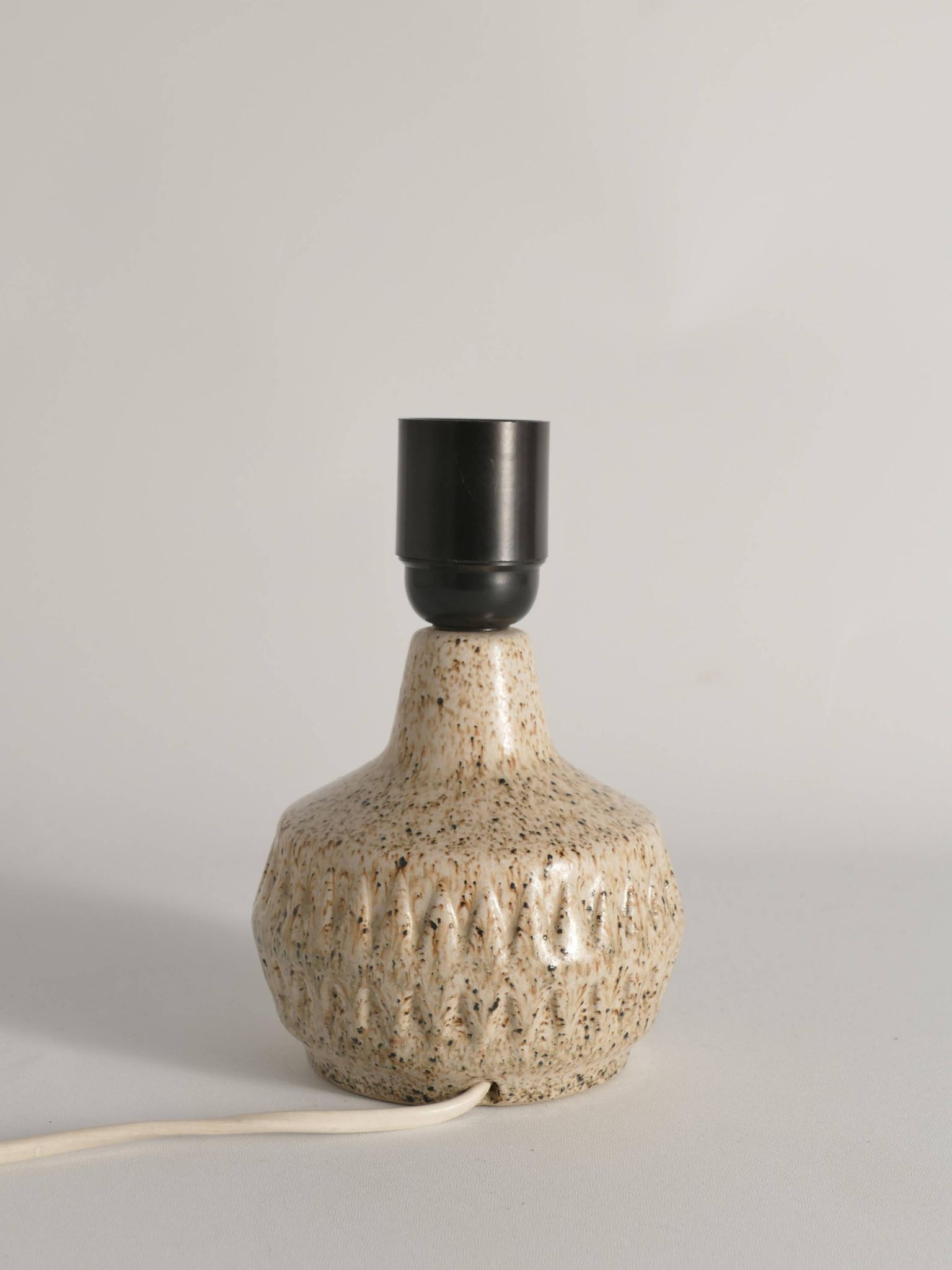Mid-Century Modern Brown Speckled Stoneware Table Lamp by EGO, Sweden 1960s