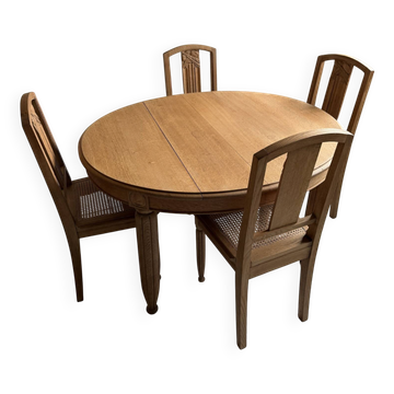 Art Deco table and chairs set