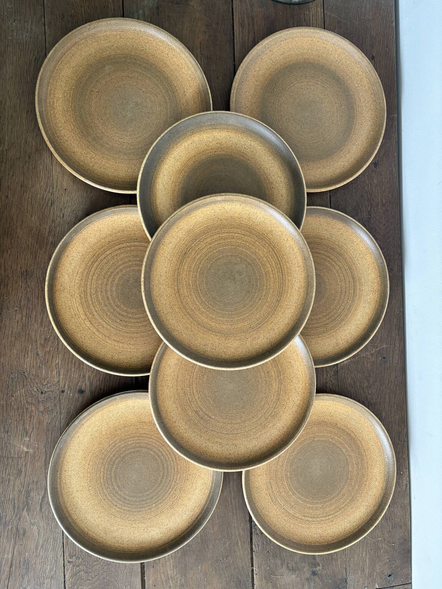 Service of 15 vintage Longchamp plates in stoneware.