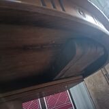 Oval table Renaissance style 8 seats, central foot, late nineteenth