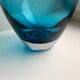 Soliflore / Italian decanter turquoise blue 70s