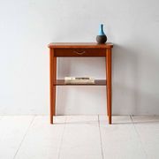 Table de chevet scandinave en teck et acajou des années 1950